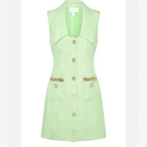 Alice McCall brand new Catalina mini dress Lime Crème size 0